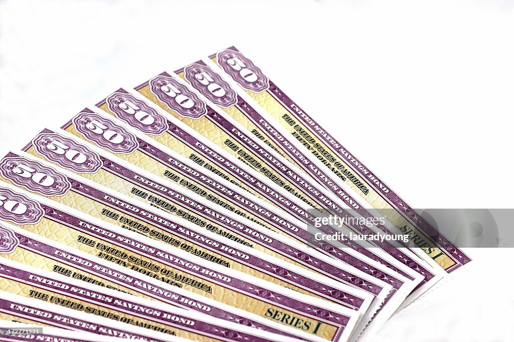 Fanned United States Savings Bonds Series I
