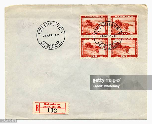 envelope from denmark, 1961 - 1961 stock pictures, royalty-free photos & images