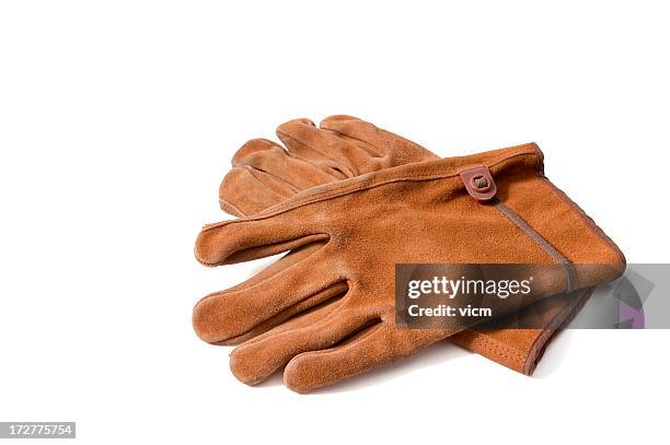 work gloves - brown glove stock pictures, royalty-free photos & images