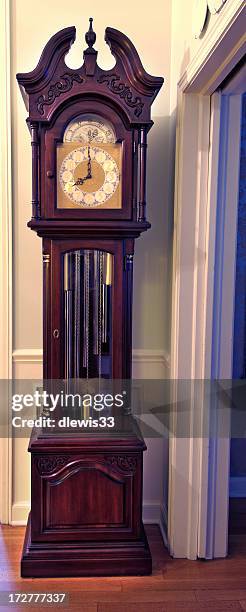 grandfather clock - grandfather clock stock pictures, royalty-free photos & images