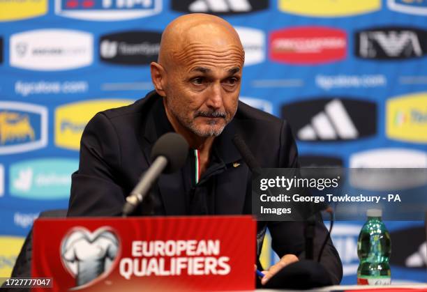 Italy manager Luciano Spalletti during a press conference at Wembley Stadium, London. Picture date: Monday October 16, 2023.