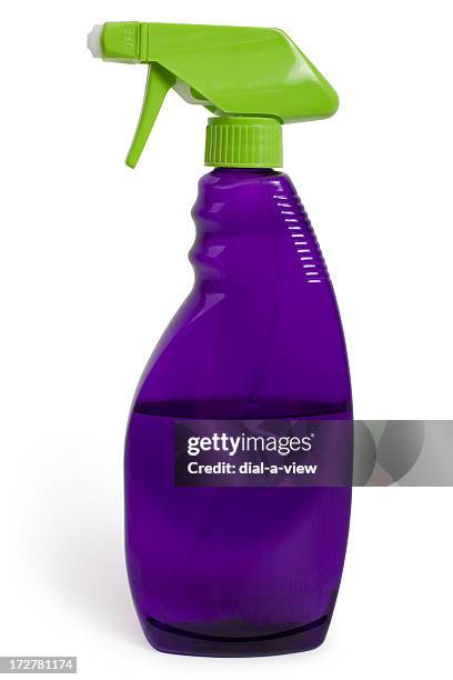 colorful spray bottle - spray bottle stock pictures, royalty-free photos & images