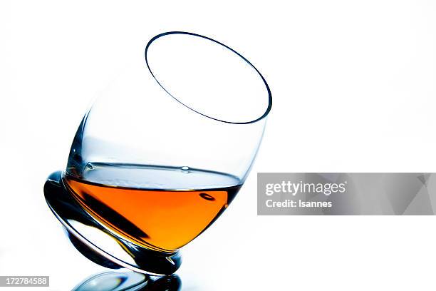 whiskey - cognac glass stock-fotos und bilder