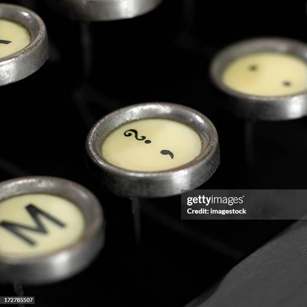 typewriter keys - punctuation mark stock pictures, royalty-free photos & images