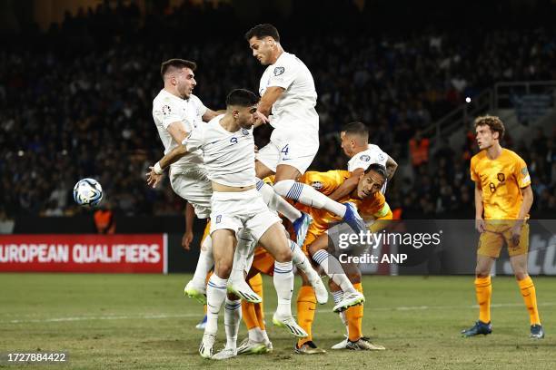 Fotis Ioannidis of Greece, Konstantinos Koulierakis of Greece, Konstantinos Mavropanos of Greece, Virgil van Dijk of Holland, Lazaros Rota of Greece,...