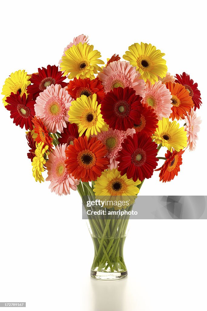 Bouquet of different colored gerbera