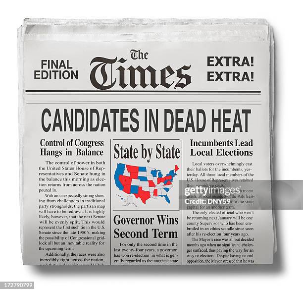 election results - newspaper headline stock pictures, royalty-free photos & images