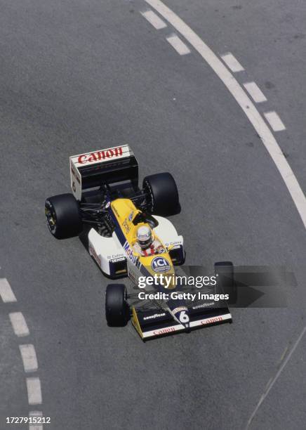 Riccardo Patrese from Italy drives the Canon Williams Team Williams FW12 Judd CV V8 during practice for the Formula One Grand Prix of Monaco on 14th...