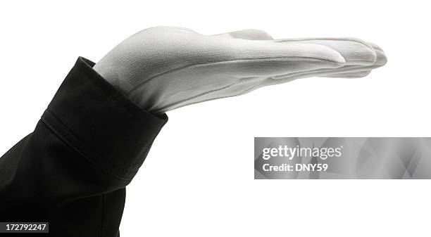 butlers hand - eleganter handschuh stock-fotos und bilder