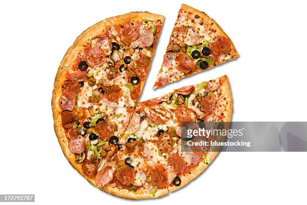 pizza and slice - division 1 個照片及圖片檔