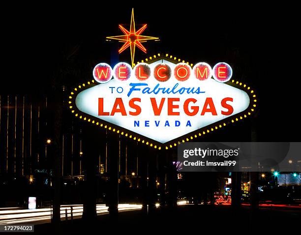 welcome to fabulous las vegas nevada - vegas sign stock pictures, royalty-free photos & images