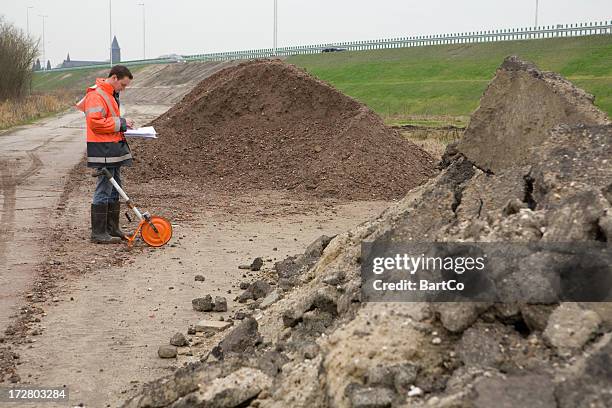 taking samples of polluted soil - earth geology stock pictures, royalty-free photos & images