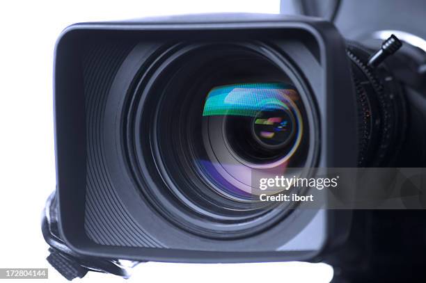 professional video camera lens - television camera stock pictures, royalty-free photos & images