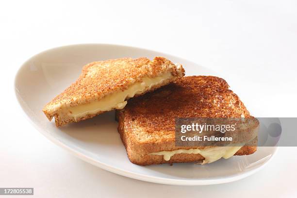 grilled cheese sandwich - cheese on toast stock pictures, royalty-free photos & images