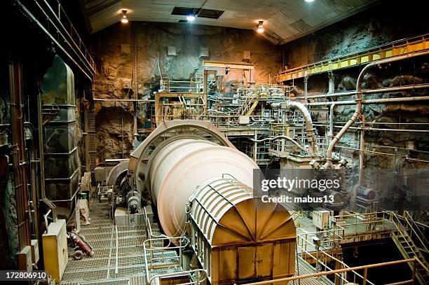 underground grinding mill - ball mill stock pictures, royalty-free photos & images