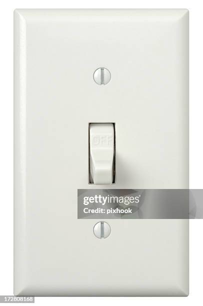 wall light switch with path - toggle switch stock pictures, royalty-free photos & images