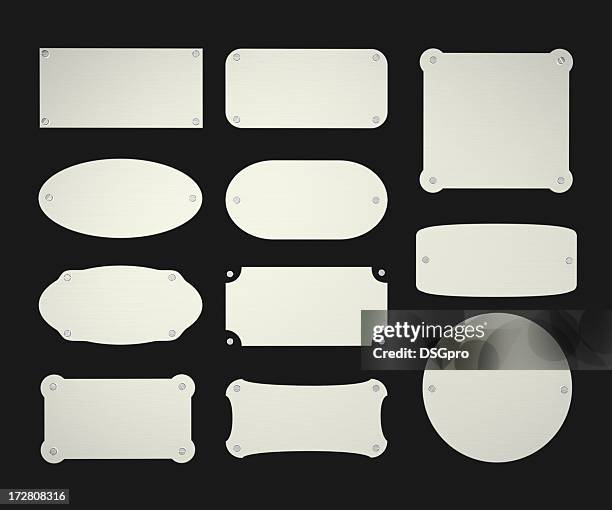 aluminium plate - plaque stock pictures, royalty-free photos & images