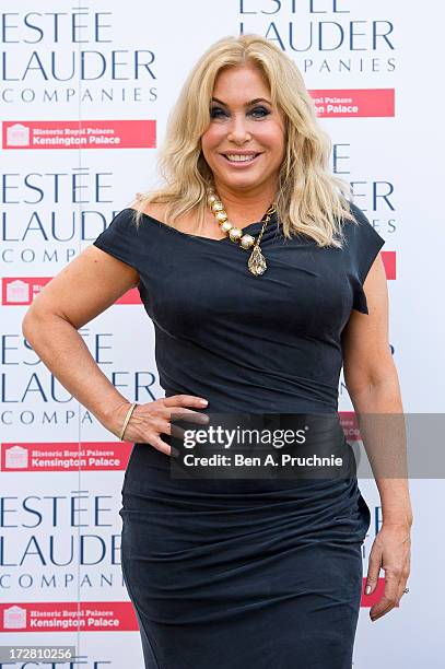 Brix Smith Start attends the launch party for the Fashion Rules exhibition, a collection of dresses worn by HRH Queen Elizabeth II, Princess Margaret...