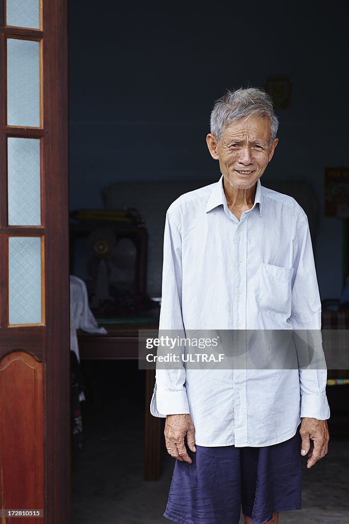 Portrait of old Vietnamese man