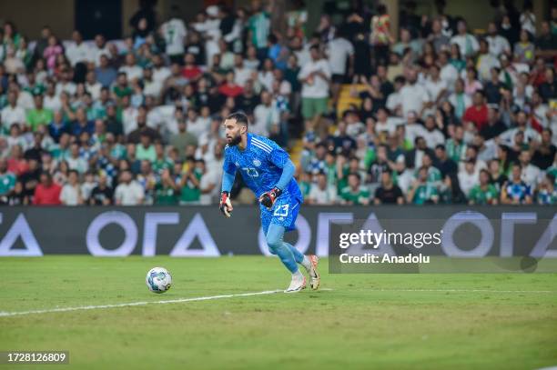 Anthony Mandrea of Algeria in action during the friendly match between Egypt and Algeria at Hazza bin Zayed Stadium in Abu Dhabi, United Arab...