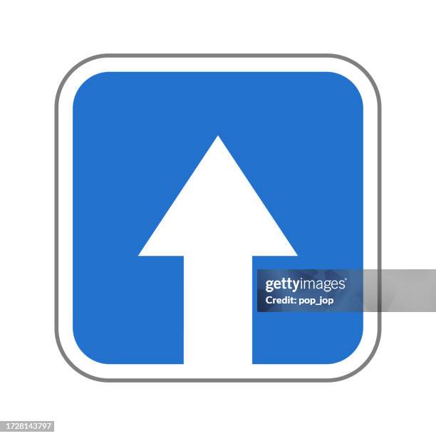 einbahnstraße. verkehrszeichen. isoliert auf weiß. vektor-illustration - einbahnstraßenschild stock-grafiken, -clipart, -cartoons und -symbole