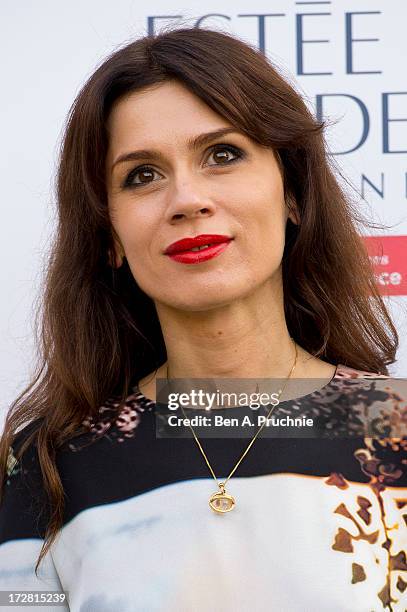 Lara Bohinc attends the launch party for the Fashion Rules exhibition, a collection of dresses worn by HRH Queen Elizabeth II, Princess Margaret and...