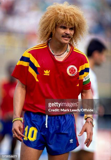 Football World Cup 1990 - Colombia v Yugoslavia, Carlos Valderrama.