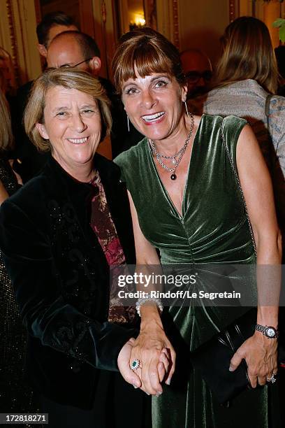 Journalist Arlette Chabot and Anne Lauvergeon attend Le Grand Bal De La Comedie Francaise held at La Comedie Francaise on July 4, 2013 in Paris,...