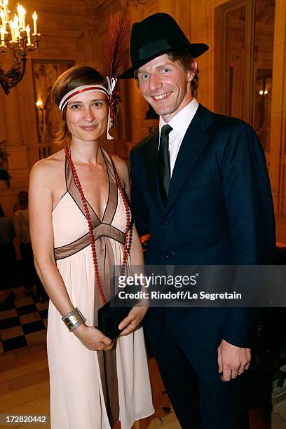 Star dancer Karl Paquette and wife Marion attend Le Grand Bal De La Comedie Francaise held at La Comedie Francaise on July 4, 2013 in Paris, France.