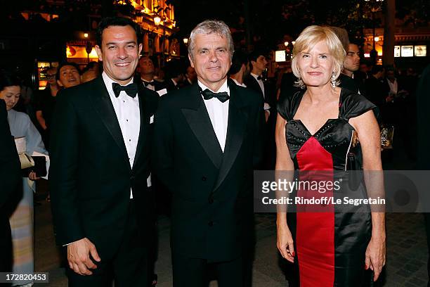 Olivier Josse, Claude Serillon and his wife journalist Catherine Ceylac attend Le Grand Bal De La Comedie Francaise held at La Comedie Francaise on...