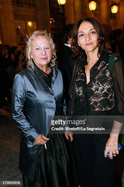 Agnes B. And nathalie Rykiel attend Le Grand Bal De La Comedie Francaise held at La Comedie Francaise on July 4, 2013 in Paris, France.