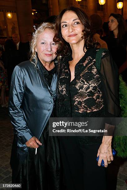 Agnes B. And nathalie Rykiel attend Le Grand Bal De La Comedie Francaise held at La Comedie Francaise on July 4, 2013 in Paris, France.