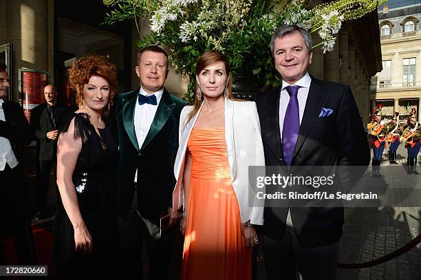 Muriel Mayette and Vadim Gurinov attend the Le Grand Bal De La Comedie Francaise at La Comedie Francaise on July 4, 2013 in Paris, France.