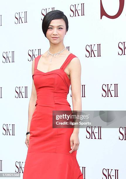 Tang Wei attends the SK-II Global Event 'Honoring The Spirit Of Discovery' at the Raum on July 3, 2013 in Seoul, South Korea.