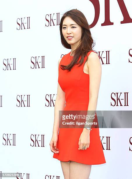 Lee Yeon-Hee attends the SK-II Global Event 'Honoring The Spirit Of Discovery' at the Raum on July 3, 2013 in Seoul, South Korea.