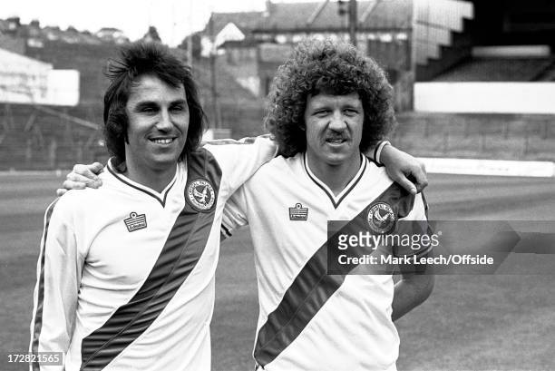 August 1979 - Crystal Palace FC - new signings Gerry Francis and Mike Flanagan.