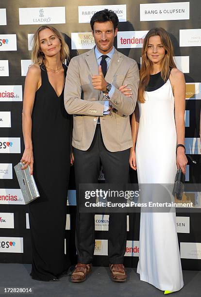 Veronica Blume, Rafael Medina and Aida Artiles attend 2013 Tendencias Gala at IVAM on July 4, 2013 in Valencia, Spain.