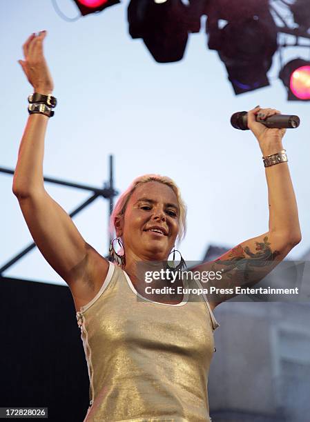 Singer Leticia Sabater performs at MADO 2013 gay parade concert on July 4, 2013 in Madrid, Spain.