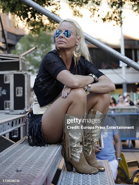 Singer Leticia Sabater performs at MADO 2013 gay parade concert on July 4, 2013 in Madrid, Spain.