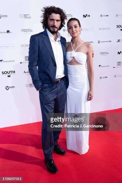 Yon Gonzalez and Amaia Aberasturi attend 'Beguinas' red carpet during the South International Series Festival 2023 at Palacio de Congresos on October...