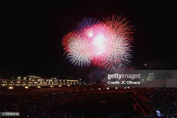 General view of atmosphere during Americafest 2013, 87th Annual Fourth of July Celebration at Rose Bowl on July 4, 2013 in Pasadena, California.