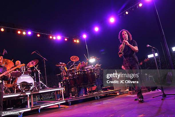 Kenny G performs on stage during Americafest 2013, 87th Annual Fourth of July Celebration at Rose Bowl on July 4, 2013 in Pasadena, California.