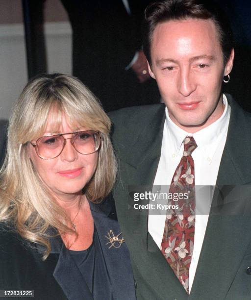 Singer Julian Lennon with his mother Cynthia Lennon, 1993.