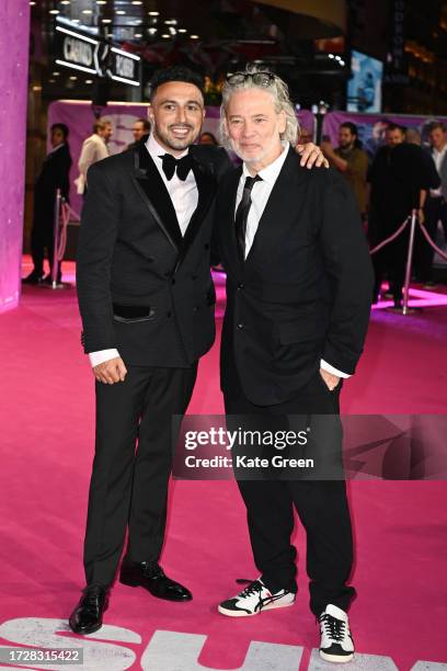 Adam Deacon and Dexter Fletcher attend the "Sumotherhood"World Premiere at Cineworld Leicester Square on October 10, 2023 in London, England.