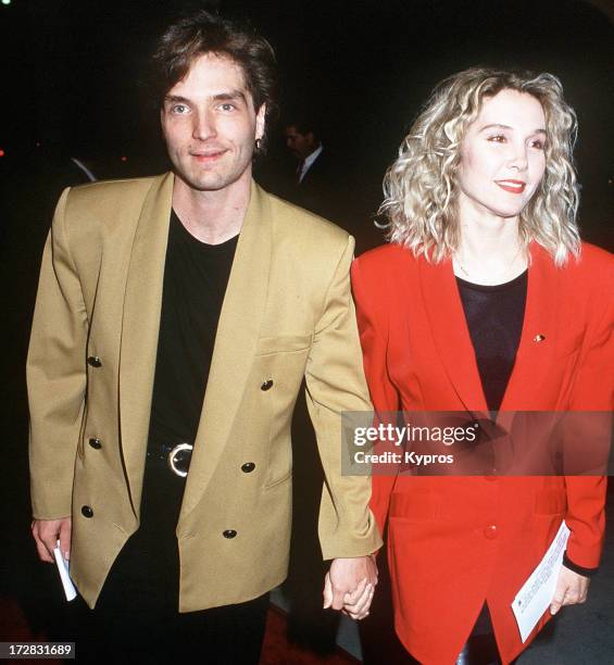 Singer Richard Marx with his wife, actress and singer Cynthia Rhodes, 1993.