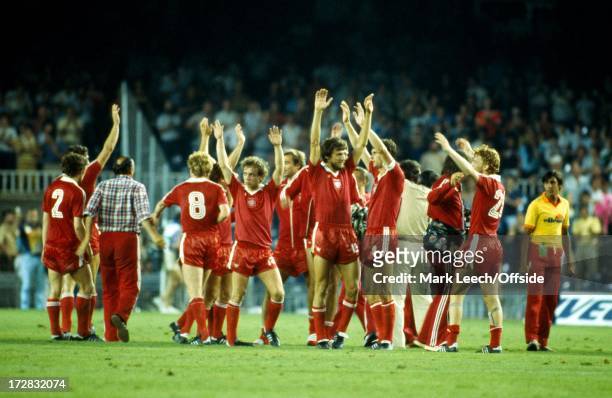 World Cup 1982, Spain, USSR v Poland, The Poland team celebrate qualifying for the semi-final.