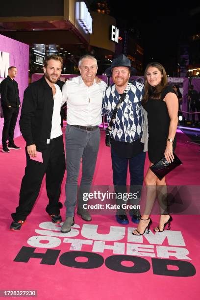 Kevin Bishop, Mick the Shoe, Leigh Francis and Freya Air Aspinall attend the "Sumotherhood"World Premiere at Cineworld Leicester Square on October...