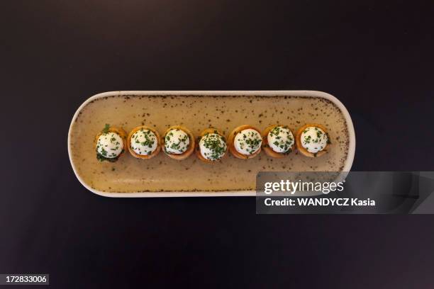 Spanish chef Sergi Arola in his restaurant Pica Pica preparing patatas bravas on October 01, 2012 in Paris,France.