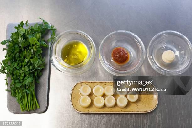 Spanish chef Sergi Arola in his restaurant Pica Pica preparing patatas bravas on October 01, 2012 in Paris,France.