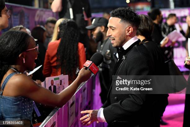 Adam Deacon attends the "Sumotherhood"World Premiere at Cineworld Leicester Square on October 10, 2023 in London, England.
